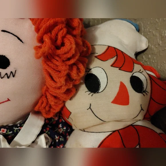 Vtg Large Raggedy Anne & Andy Dolls Lot Of 4 - Picture 7 of 14